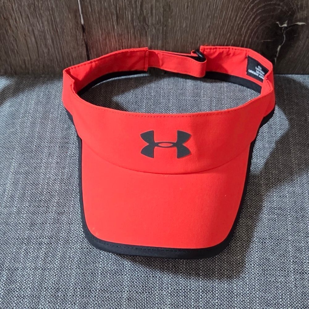 Under Armour Red Performance Visor with Black Trim